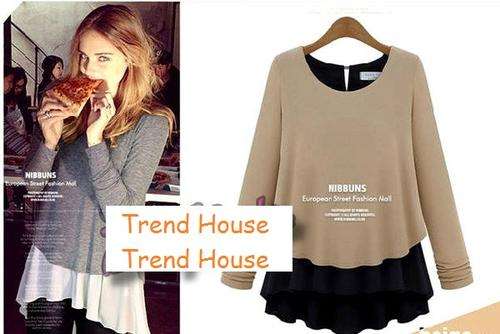 Elegant Layers Top (Available in Grey+White and Khaki+Black)